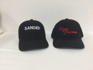 Embroidery on caps